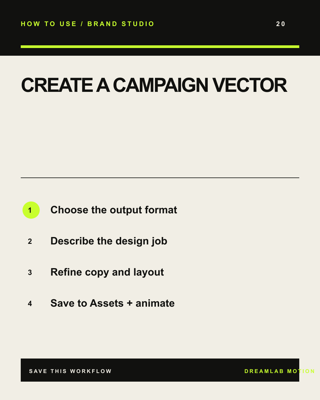 CREATE A CAMPAIGN VECTOR tutorial card