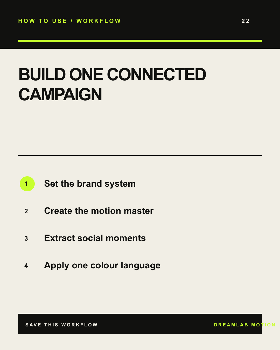 BUILD ONE CONNECTED CAMPAIGN tutorial card